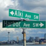 Alki Ave SW and Harbor Ave SW in West Seattle, WA